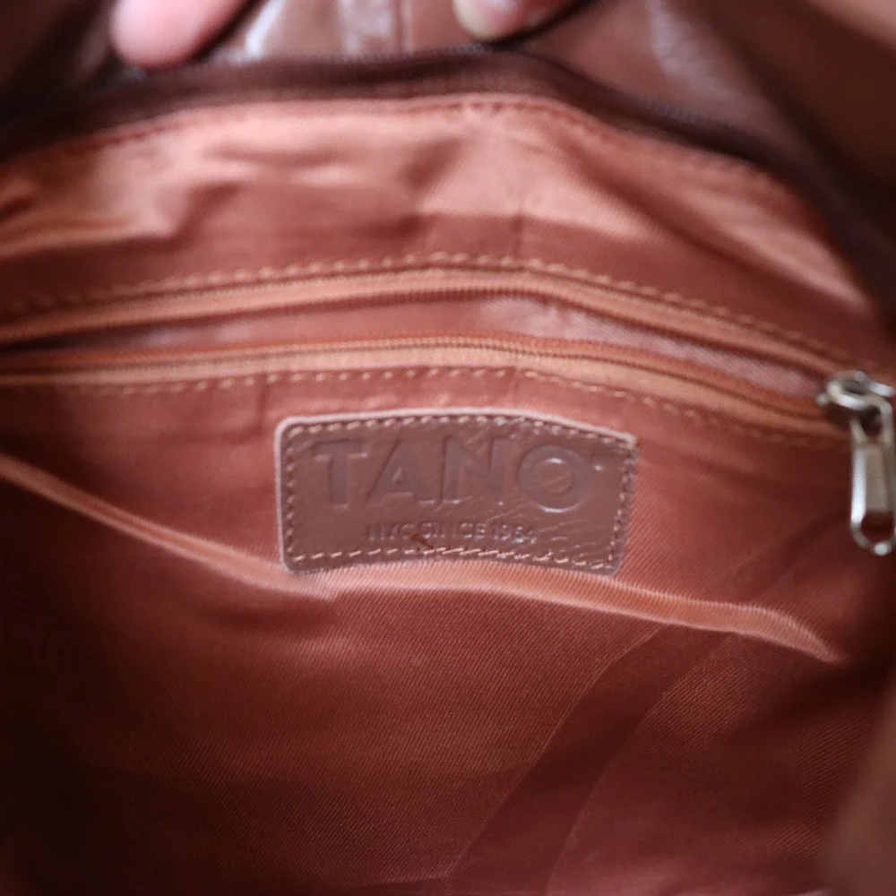 Tano Genuine Italian‎ Leather Brown Hobo Shoulder Bag Italy Made Chocolate NWOT